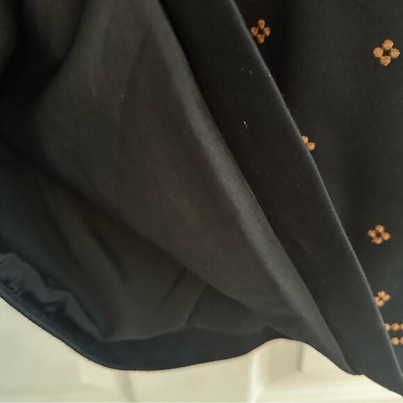 BCBG Maxazria Embroidered Dress Black Boho Sheath Statement Western BCBG Small - Picture 10 of 12